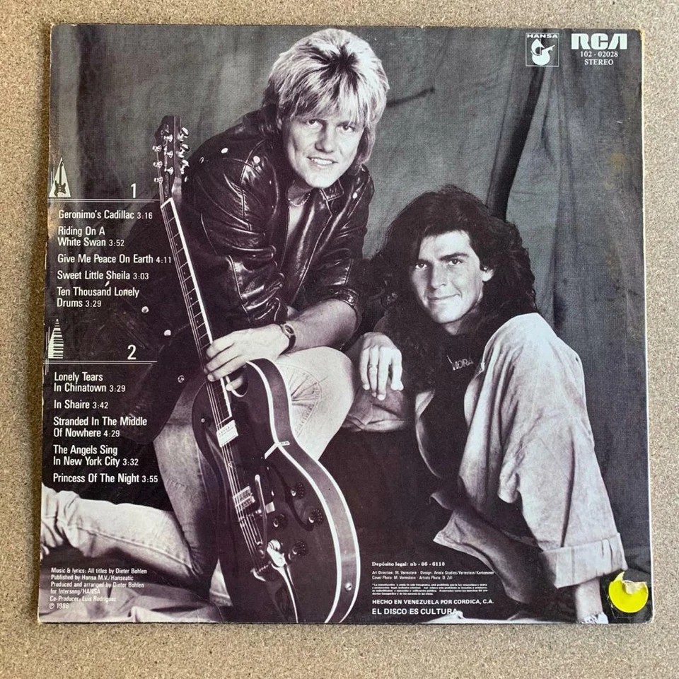 Modern Talking ‎– In The Middle Of Nowhere - The 4th Album [1986] Vinyl LP Pop - Image 2 of 2