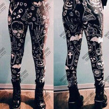Spooky Babe Goth Leggings Halloween Gothic Witchy Yoga Pants