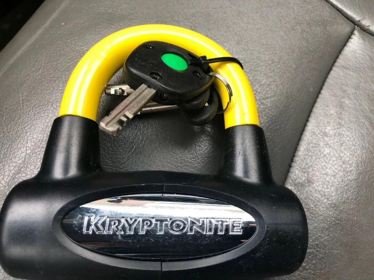 Kryptonite Evolution Disc Anti Theft Yellow Black U Lock Art 3042
