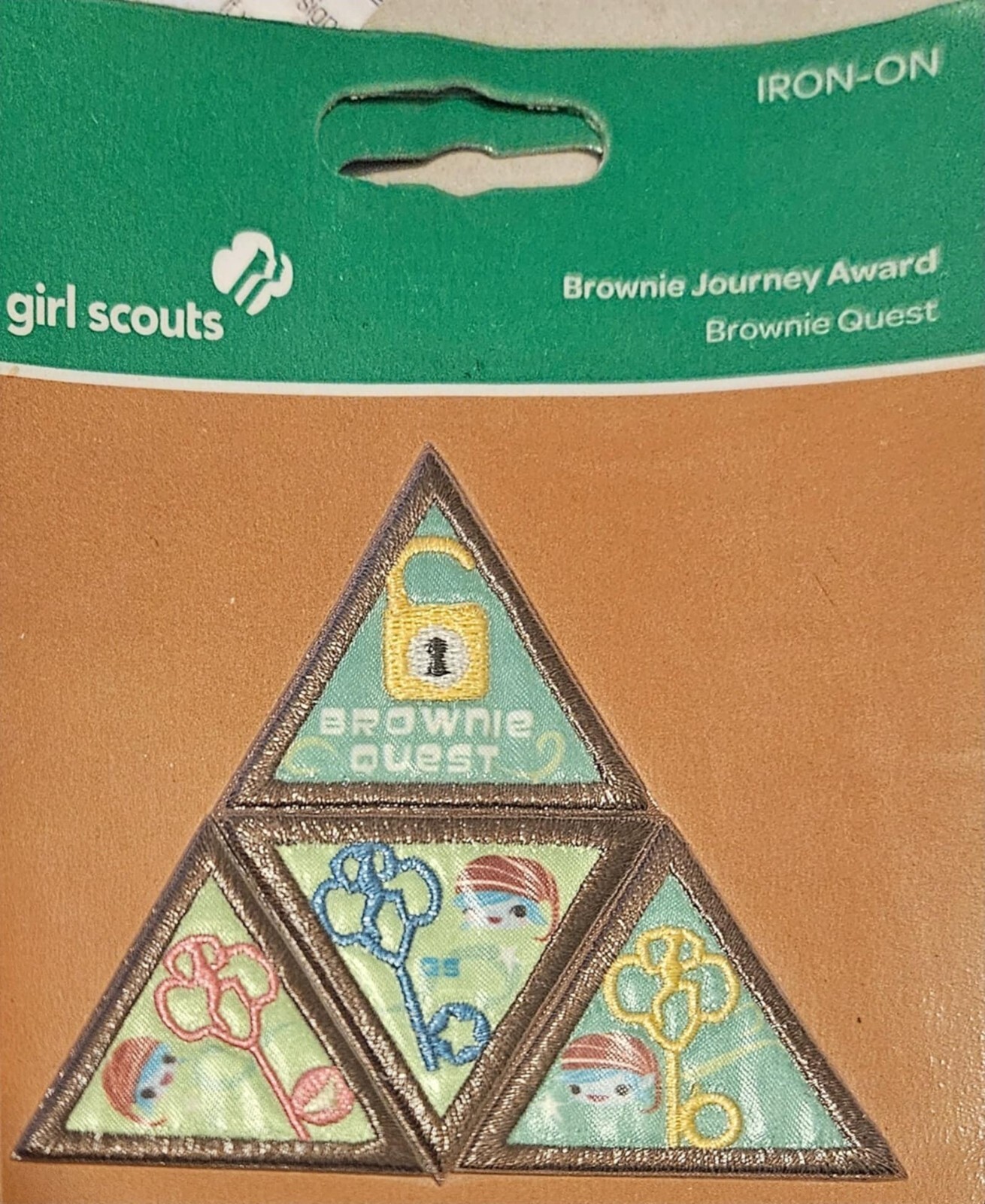 Girl Scout Brownie Journey Award Key Quest Badge Set