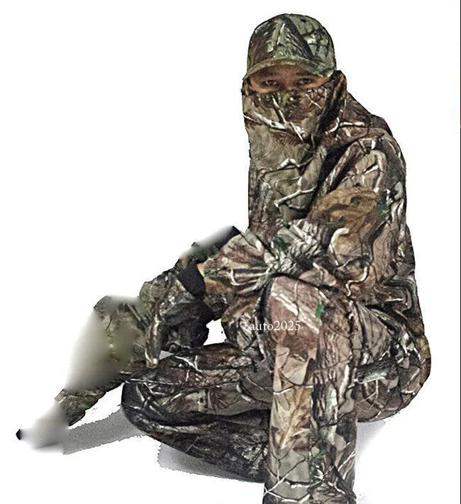 6639 New Bionic Camouflage Hunting Clothes Leaf Waterproof Jacket +Pants Suit - Image 2 of 4