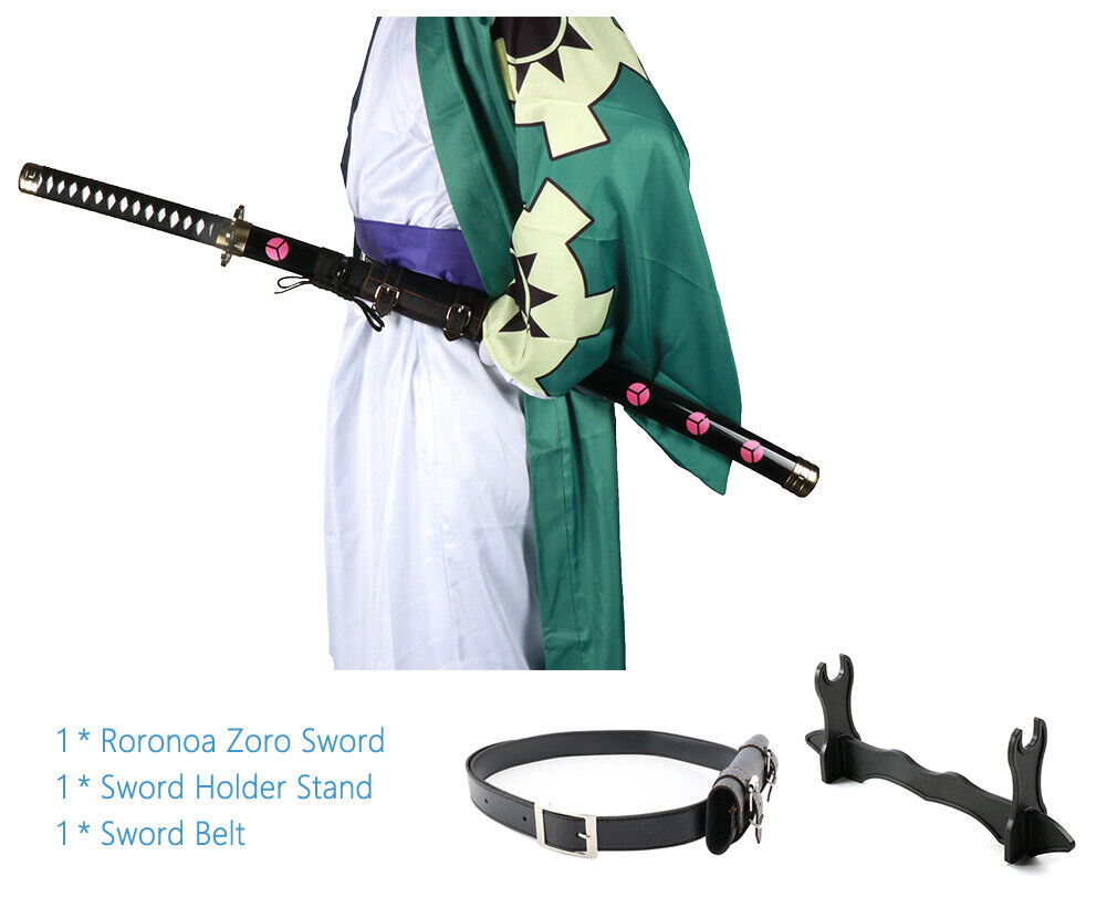 41'' One Piece Roronoa Zoro Sword Cosplay Enma Kitetsu Shusui Wado Katana  Swords