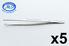 5x, Thumb Tissue Forceps 6.25"1x2Teeth Blunt Tweezers Surgical Instruments