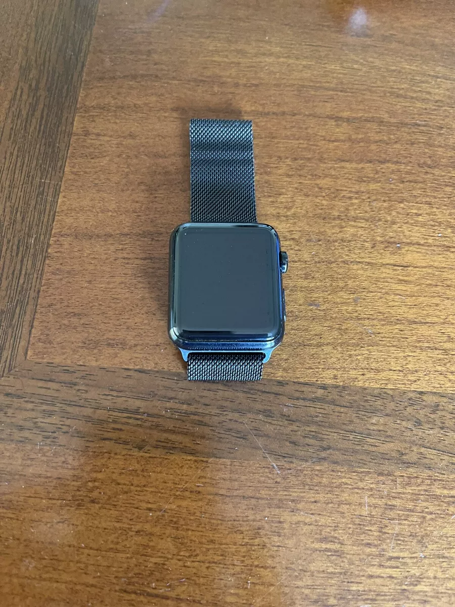 Apple Watch Series 1 Stainless Steel Case w Milanese Loop Space Black See  Detail