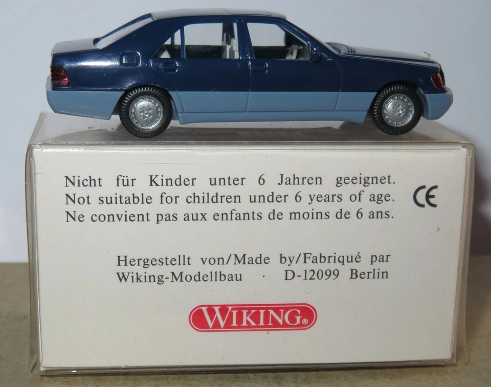 Micro WIKING Ho 1/87 Mercedes Benz Classe S 500 Blu Scuro #1580320 IN Box - Immagine 3 di 4
