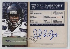2014 Panini Prestige NFL Passport Signatures Paul Richardson #19 Auto 0c3