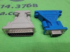 LOT OF 2 - DB9F SERIAL ADAPTER TO DB25M ADAPTERS