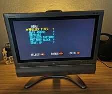 Rare Sharp Aquos LCD LC-22SV6UM TV Toshiyuki Kita Design Full Swivel /No Remote