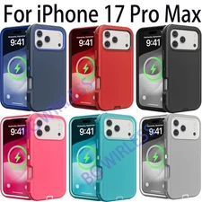 For iPhone 17 Pro  Max SHockproof Rugged Defender Cover Rugged Case +Belt Clip