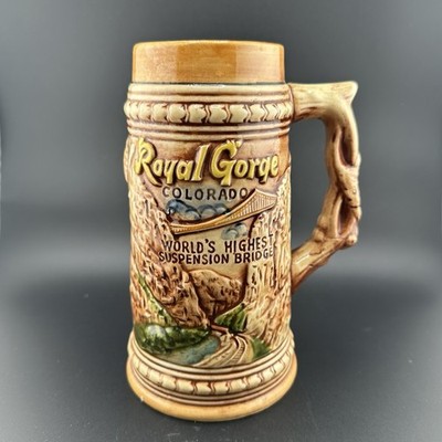 Royal Gorge Colorado Souvenir Beer Stein Mug Gift Cup 1980 s