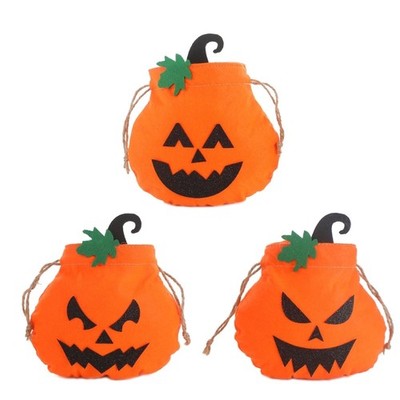 Pumpkin Trick or Treats Pack Reusable Halloweens Storage Bag for Children
