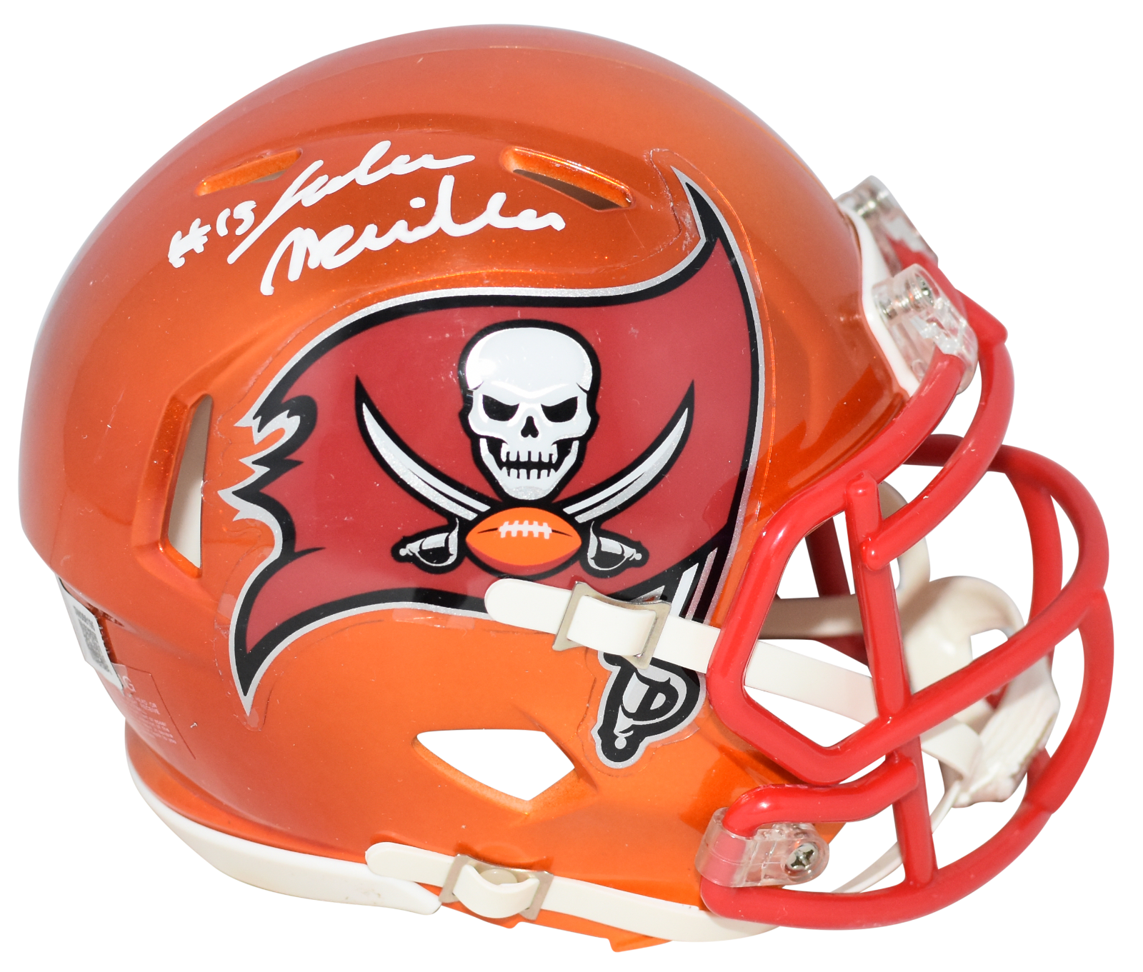 Jalen McMillan Autographed Signed Tampa Bay Buccaneers FLASH SPEED MINI HELMET BECKETT 