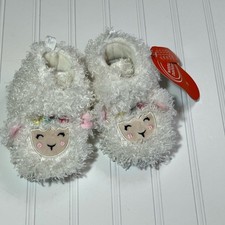 Wonder Nation Size 5 White Fuzzy Lamb Baby Shoes NWT
