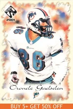 2001 Pacific Private Stock #50 Oronde Gadsden Miami Dolphins Football