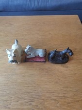 3 Scottish Terrier Collectables Novelty Toy and Ceramic Figurines Dog