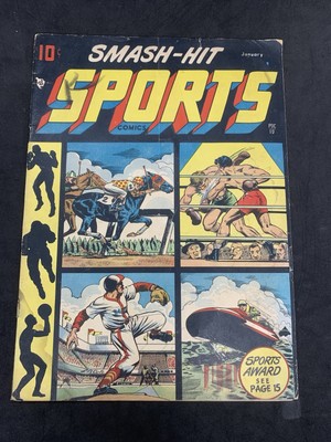 Smash Hit Sports #1 L.B. Cole Cover! 1949 Rare Vintage Golden Age Comic Book