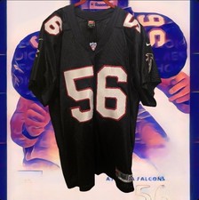 Keith Brooking Atlanta Falcons Nike Black NFL Jersey Size 52
