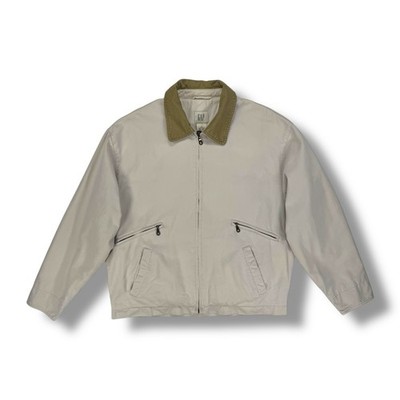 Vintage Gap Barn Chore Canvas Jacket Boxy Full Zip Mens Medium   MINT CONDITION