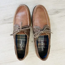 Sperrys Top Sider Deck Loafers Brown Upper Leather Sz 10.5 Fisherman Preppy