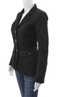 Burberry Womens Cotton Wool Button Down Blazer Black Size 2 — photo 3