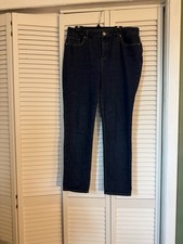 Chico's Girlfriend Slim Leg Ankle Jeans Dark Rinse Wash Size 1R US 8R