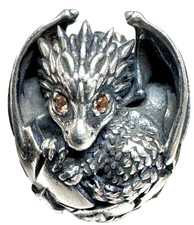 RARE Elfbeads Sterling Silver Baby Dragon ONLY 106 made.