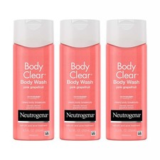 Neutrogena Body Clear Pink Grapefruit Acne Body Wash, 3 x 8.5 fl oz