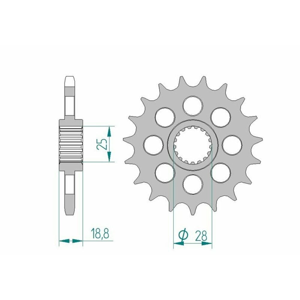 Standard Steel Pinion 61602-Step 525 For Motorcycle Parts Accessories