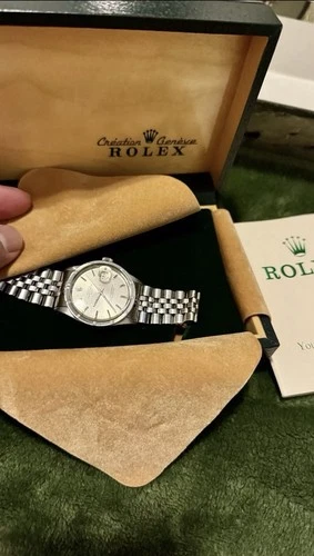 Rolex Date 1501 34mm Stainless Steel Engine Turned Bezel Silver Dial Vintage