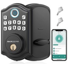 Keyless Entry Door Lock with Fingerprint - Electronic Keypad Deadbolt, Smart ...