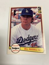 1982 Donruss Los Angeles Dodgers Bill Russell