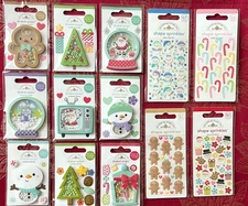 YOU CHOOSE - VERY RARE CHRISTMAS SHAKER-POPS & SPRINKLES DOODLEBUG 3D STICKERS