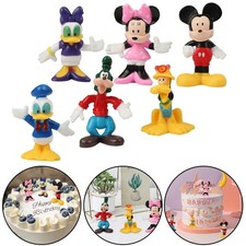 6X Mickey Mouse Clubhouse action Figure Set Minnie Toy Cake Topper Boy Girl Toys