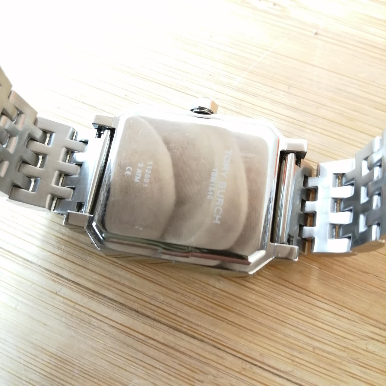 Tory Burch TBW1510 Quartz Mens Watch 40mm Silver Used thumbnail 13