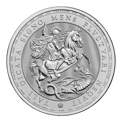 St George and the Dragon 2026 1oz .999 Silber Anlagemünze von Royal Mint