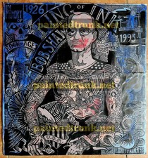 huge original vintage bob shaw henk king of ink screen print tattoo flash 22x23
