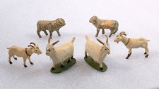 Vintage Britains Lead Farm Animals, Goat, Sheep, Lot 6 England Miniatures