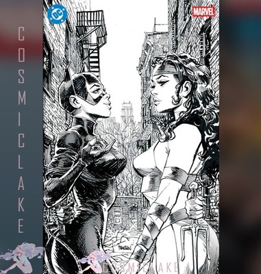 BATMAN / DEADPOOL #1 PANOSIAN ELEKTRA CATWOMAN SKETCH VIRGIN VARIANT PRE 11/19 