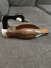 Vintage Hand Carved Wooden Goose Mail Holder ...