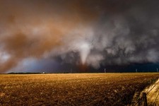 Tornado Photography Print: Texas Storm Dusty Sky Thunderstorm Weather Photo