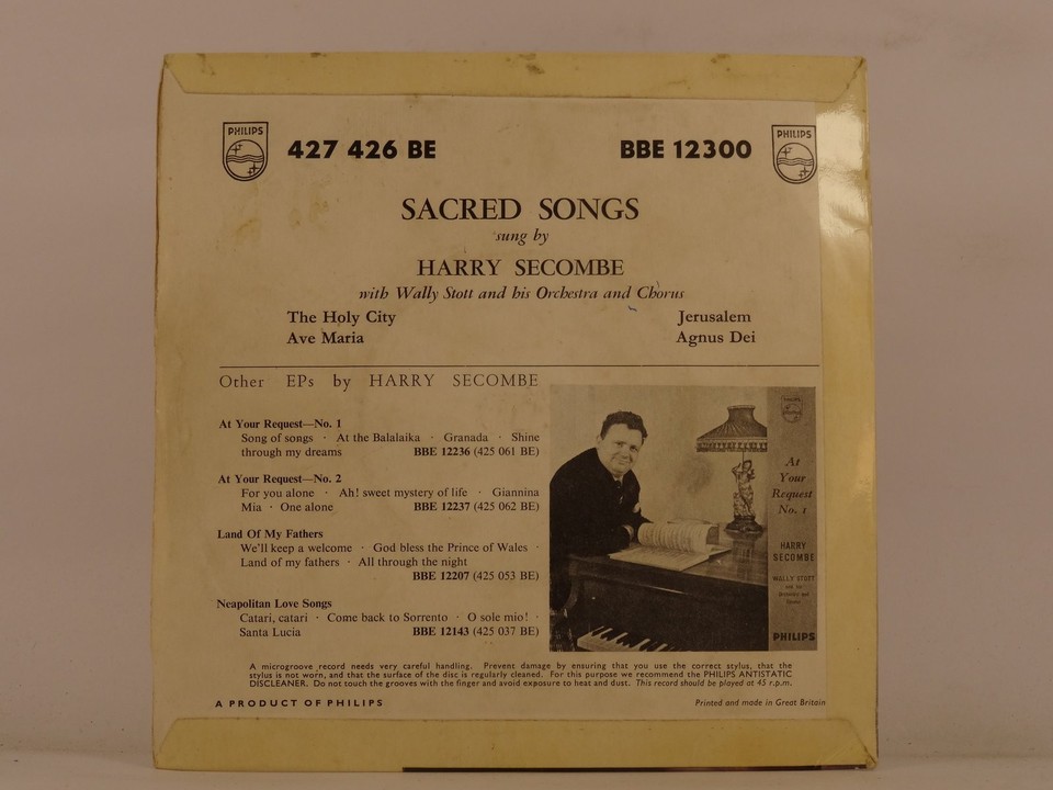 HARRY SECOMBE SACRED SONGS (BLUE LETTERING) (132) 4 Track 7