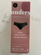 Unders XL by Proof Period Underwear Light Absorbency Briefs - Black US 16-18