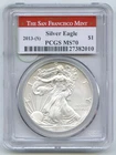 2013-(S) American Eagle 1 oz Silver Dollar PCGS MS70 San Francisco Mint - R355