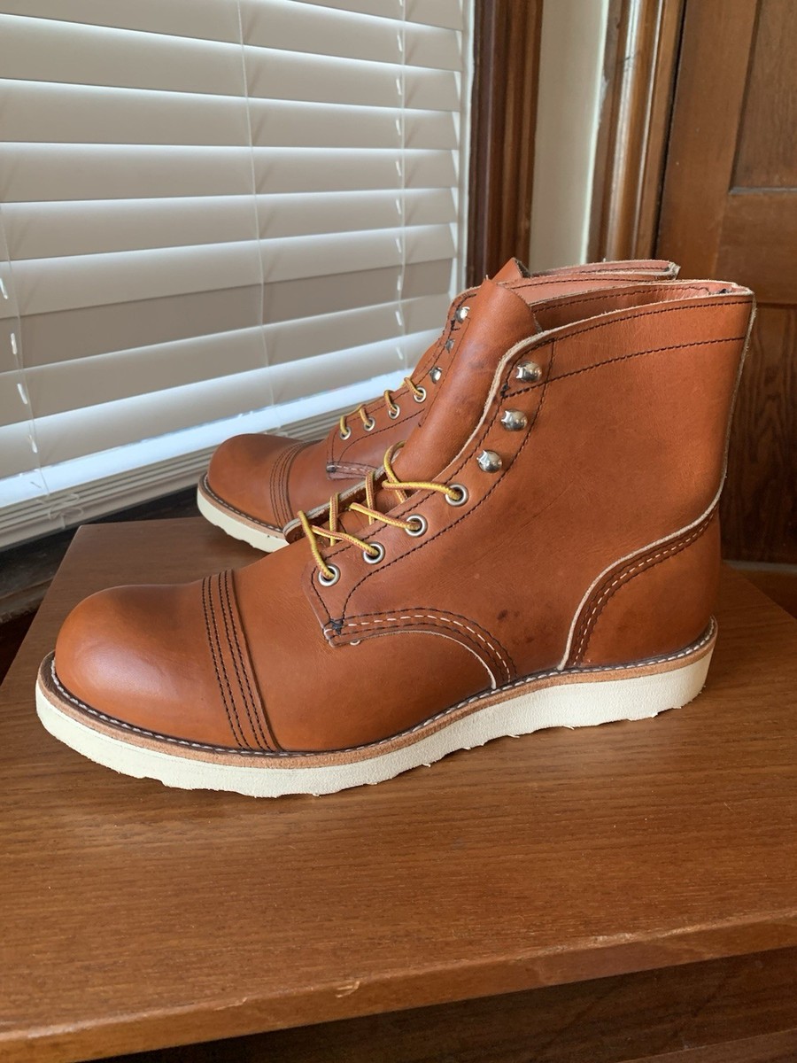 WORN 3x - 1st QUAL | RED WING 10D IRON RANGER ORO LEGACY BOOTS