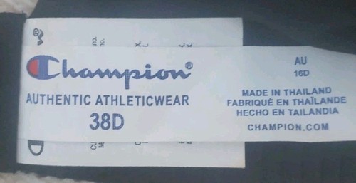 Champion Sports Bra The Smoother Underwire 38D Black High Support B1277 NWOT - Picture 3 of 4