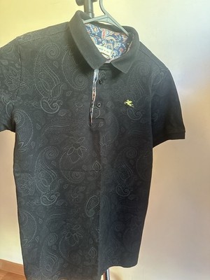 ETRO Milano Paisley Polo Shirt   Black   Size M