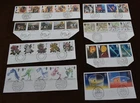 1991 GB Commemorative Stamps on Piece (ex FDC), 8 sets