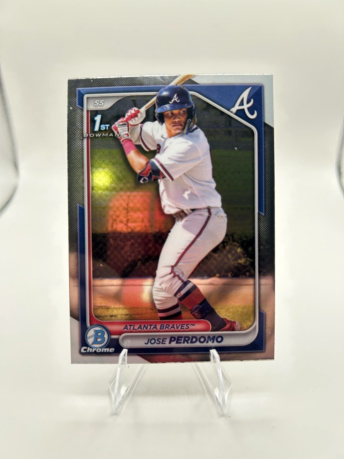 2024 Bowman Chrome Prospects Jose Perdomo 1st Bowman #BCP-220 - Atlanta Braves