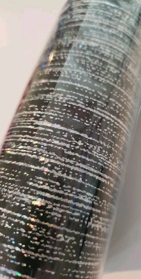 Black Silver Glitter Table Runner Roll  11" x 20 Feet - Image 3 of 4