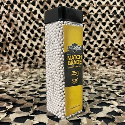 NEW Jag Arms Match Grade .25g Airsoft BB's - 5,000 Rounds